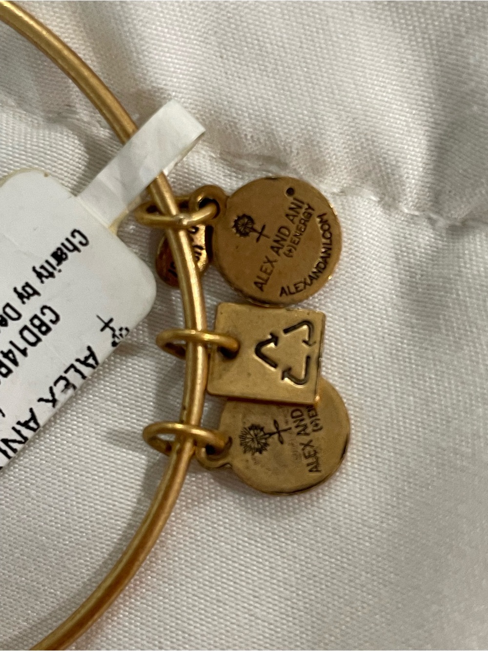 NWT Alex and Ani Special Olympics gold tone bangle bracelet- Retired - Picture 6 of 8